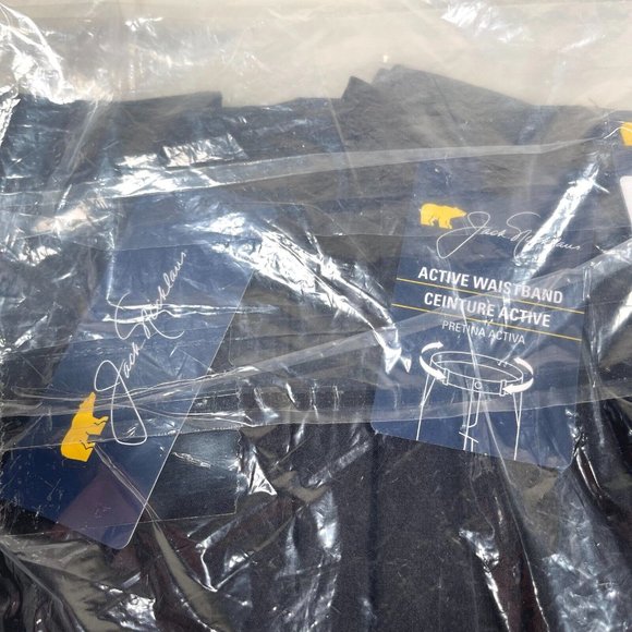 Jack Nicklaus Men's Flat Front Golf Pants Active Waistband Caviar 2 NEW W/ TAGS - Picture 2 of 8